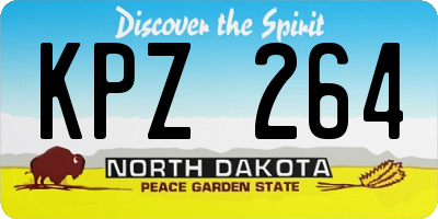 ND license plate KPZ264