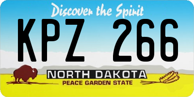 ND license plate KPZ266