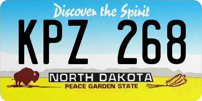 ND license plate KPZ268