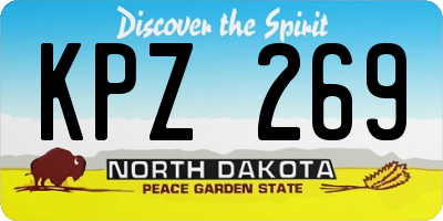 ND license plate KPZ269