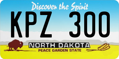 ND license plate KPZ300