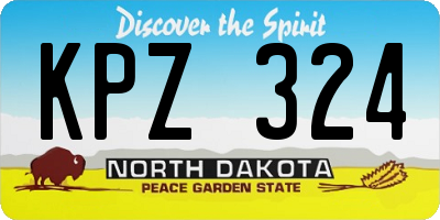 ND license plate KPZ324