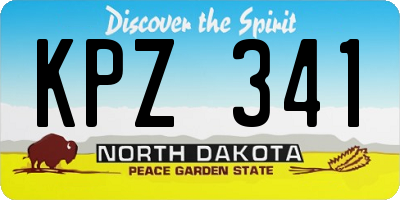 ND license plate KPZ341