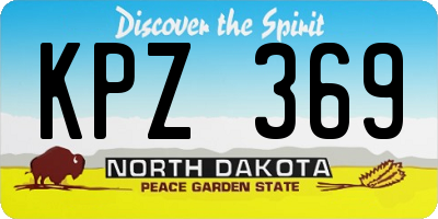 ND license plate KPZ369