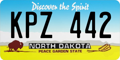 ND license plate KPZ442