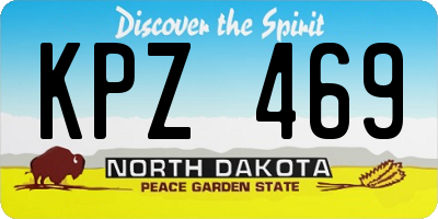 ND license plate KPZ469