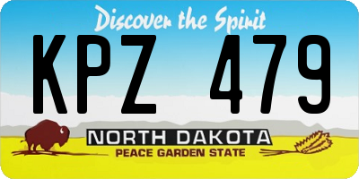 ND license plate KPZ479