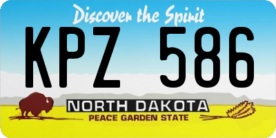 ND license plate KPZ586