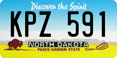 ND license plate KPZ591