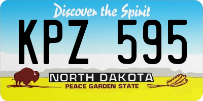 ND license plate KPZ595