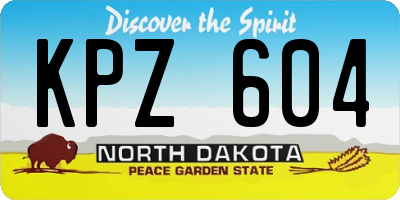 ND license plate KPZ604
