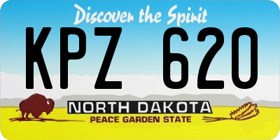ND license plate KPZ620