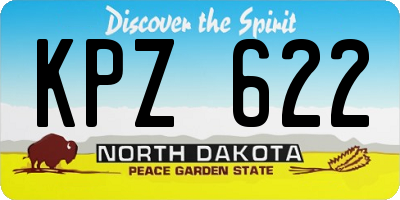 ND license plate KPZ622