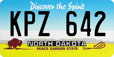 ND license plate KPZ642