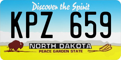 ND license plate KPZ659