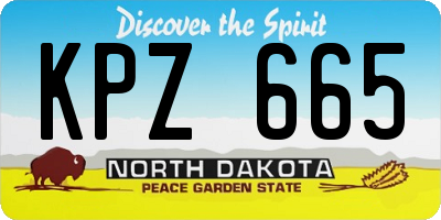ND license plate KPZ665