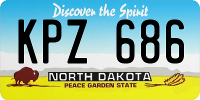 ND license plate KPZ686