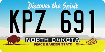 ND license plate KPZ691