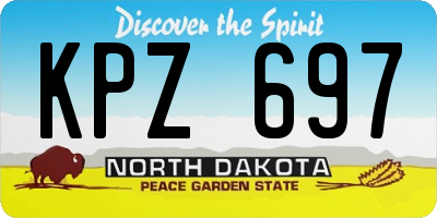 ND license plate KPZ697