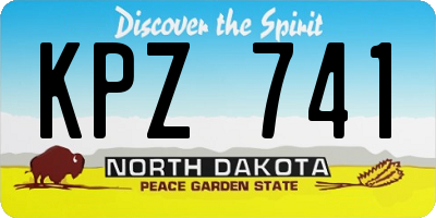 ND license plate KPZ741