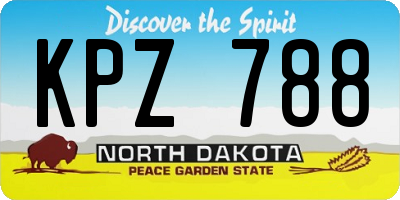 ND license plate KPZ788
