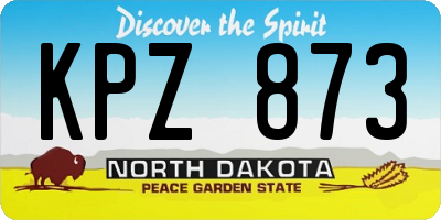 ND license plate KPZ873