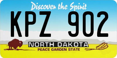 ND license plate KPZ902
