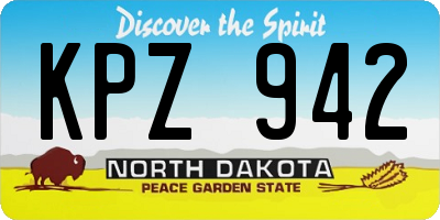 ND license plate KPZ942