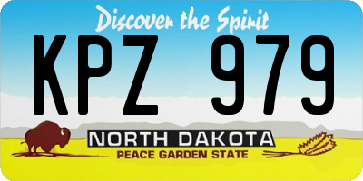 ND license plate KPZ979