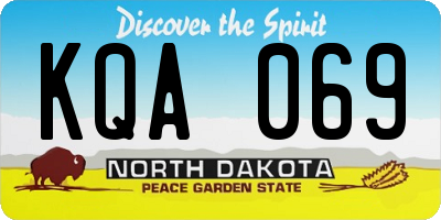 ND license plate KQA069