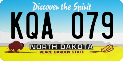 ND license plate KQA079