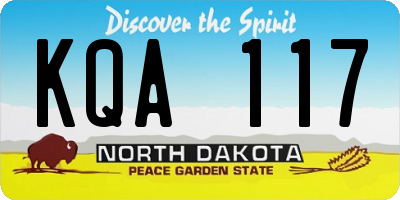 ND license plate KQA117