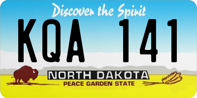 ND license plate KQA141