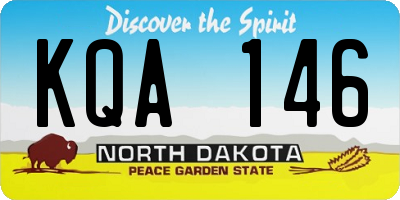ND license plate KQA146