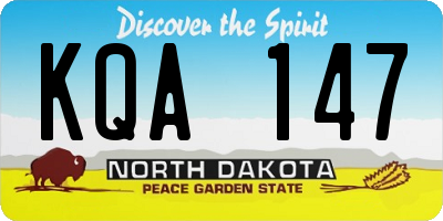 ND license plate KQA147
