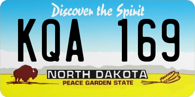 ND license plate KQA169