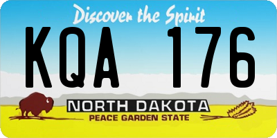 ND license plate KQA176