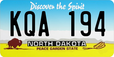 ND license plate KQA194