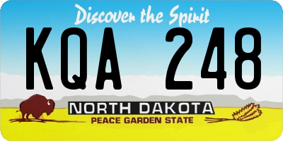 ND license plate KQA248