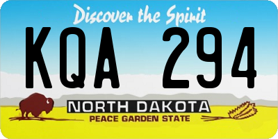ND license plate KQA294