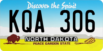 ND license plate KQA306