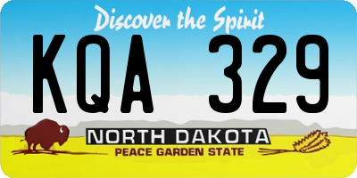 ND license plate KQA329