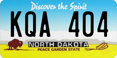 ND license plate KQA404