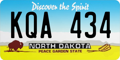 ND license plate KQA434