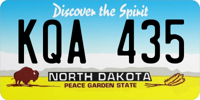 ND license plate KQA435