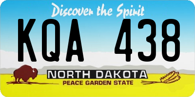 ND license plate KQA438
