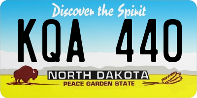 ND license plate KQA440