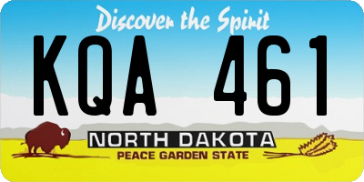 ND license plate KQA461