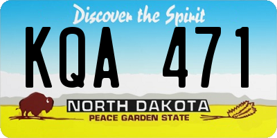ND license plate KQA471
