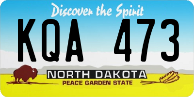 ND license plate KQA473
